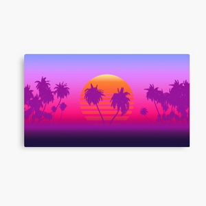 Palm Trees Sunset - Canvas