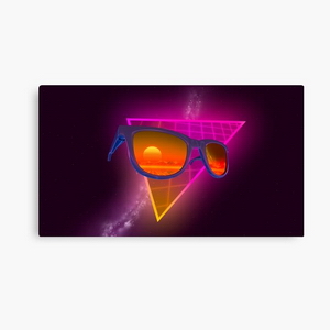 Sunglasses in space (Purple) - Impressions sur toile