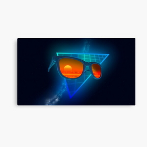Sunglasses in space (Blue) - Canvas