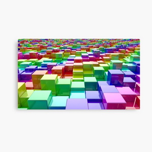 Rainbow Cubes - Canvas