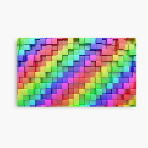 Rainbow Cubes - Canvas