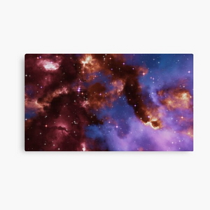 Fantasy nebula cosmos sky in space with stars (Red/Blue/Purple) - Impressions sur toile