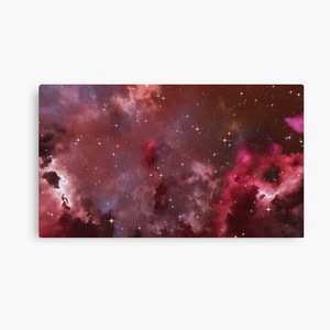 Fantasy nebula cosmos sky in space with stars (Purple/Pink/Magenta) - Impressions sur toile