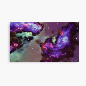 Fantasy nebula cosmos sky in space with stars (Purple/Cyan/Blue/Pink/Magenta) - Impressions sur toile