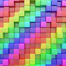 Rainbow Cubes - Abstract