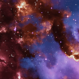 Fantasy nebula cosmos sky in space with stars (Red/Blue/Purple) - Gaia Dream Creation