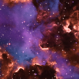 Fantasy nebula cosmos sky in space with stars (Red/Purple/Blue) - Space