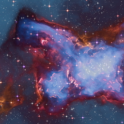 Fantasy nebula cosmos sky in space with stars (Blue) - Gaia Dream Creation