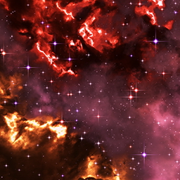Fantasy nebula cosmos sky in space with stars (Purple/Yellow/Orange/Red/Magenta) - Gaia Dream Creation