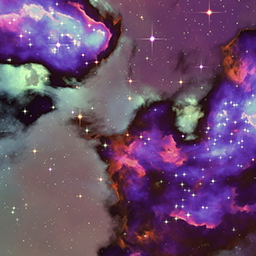 Fantasy nebula cosmos sky in space with stars (Purple/Cyan/Blue/Pink/Magenta) - Gaia Dream Creation