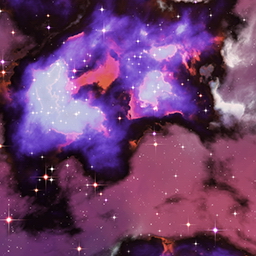Fantasy nebula cosmos sky in space with stars (Purple/Blue/Magenta) - Espace