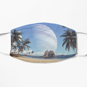 Planetscape in the tropics with palm trees - Masks