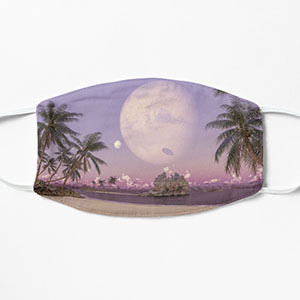 Planetscape in the tropics with palm trees - Masks