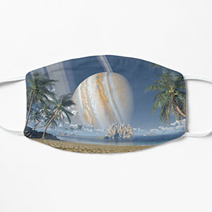 Planetscape in the tropics with palm trees - Masks