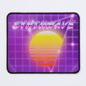 Synthwave music vinyl disk album - Tapis de souris