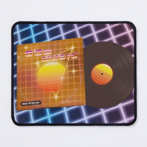 80s music with vinyl disk - Tapis de souris