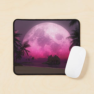 Planetscape in the tropics with palm trees - Mouse pads