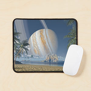 Planetscape in the tropics with palm trees - Mouse pads