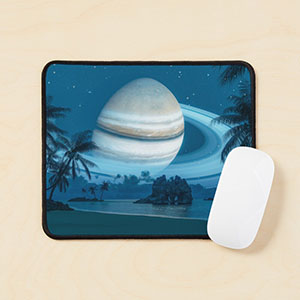 Planetscape in the tropics with palm trees - Mouse pads