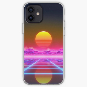 Synthwave landscape - iPhone phone cases