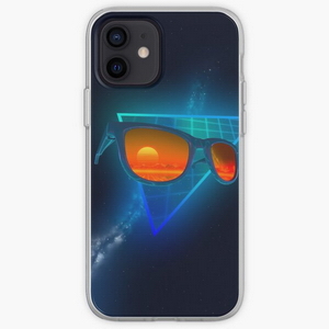 Sunglasses in space (Blue) - iPhone phone cases