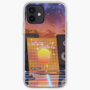 80s music in music land with palm trees - iPhone phone cases
