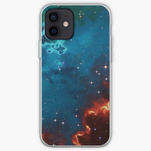 Fantasy nebula cosmos sky in space with stars (Blue/Cyan/Green/Yellow/Orange/Red) - iPhone phone cases
