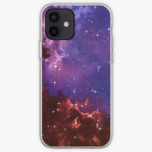 Fantasy nebula cosmos sky in space with stars (Blue/Purple/Red/Yellow/Pink) - iPhone phone cases