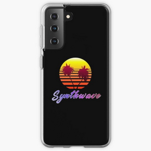 Synthwave Sun (with palm trees) - Coques pour téléphones portables Samsung