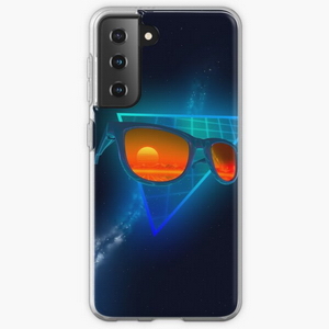 Sunglasses in space (Blue) - Samsung phone cases