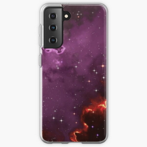 Fantasy nebula cosmos sky in space with stars (Purple/Yellow/Orange/Red/Magenta) - Samsung phone cases