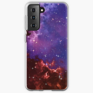 Fantasy nebula cosmos sky in space with stars (Blue/Purple/Red/Yellow/Pink) - Samsung phone cases