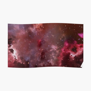 Fantasy nebula cosmos sky in space with stars (Purple/Pink/Magenta) - Posters
