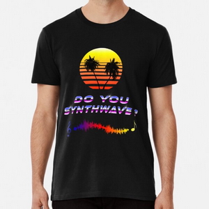 Do You Synthwave (with palm trees) - T-shirts