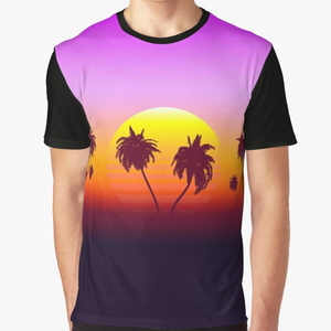 Palm Trees Sunset - T-shirts