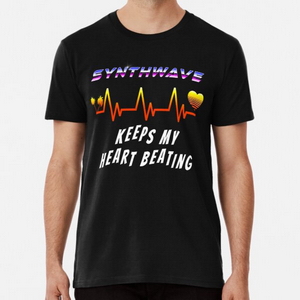 Synthwave keeps my heart beating - T-shirts