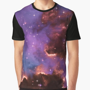 Fantasy nebula cosmos sky in space with stars (Red/Purple/Blue) - T-shirts
