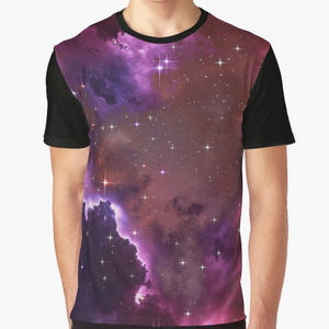 Fantasy nebula cosmos sky in space with stars (Purple/Pink/Magenta)
 - T-shirts