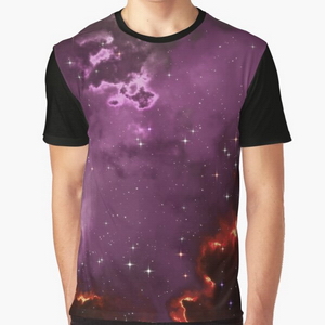 Fantasy nebula cosmos sky in space with stars (Purple/Yellow/Orange/Red/Magenta) - T-shirts
