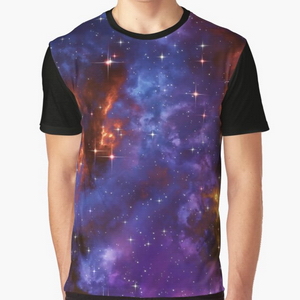 Fantasy nebula cosmos sky in space with stars (Blue/Purple/Red/Yellow)