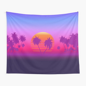 Palm Trees Sunset - Tapestry