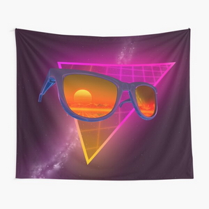 Sunglasses in space (Purple) - Tapestry