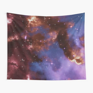 Fantasy nebula cosmos sky in space with stars (Red/Blue/Purple) - Tapisseries