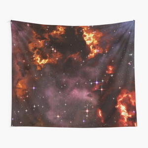 Fantasy nebula cosmos sky in space with stars (Purple/Yellow/Orange/Red) - Tapisseries