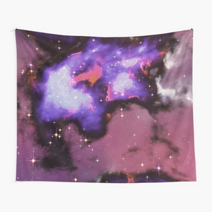 Fantasy nebula cosmos sky in space with stars (Purple/Blue/Magenta) - Tapisseries